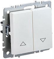 Выключатель жалюзи без фиксации без рамки IEK Brite ВС10-1-5-БрЖ 2-кл. жемчуг картинка